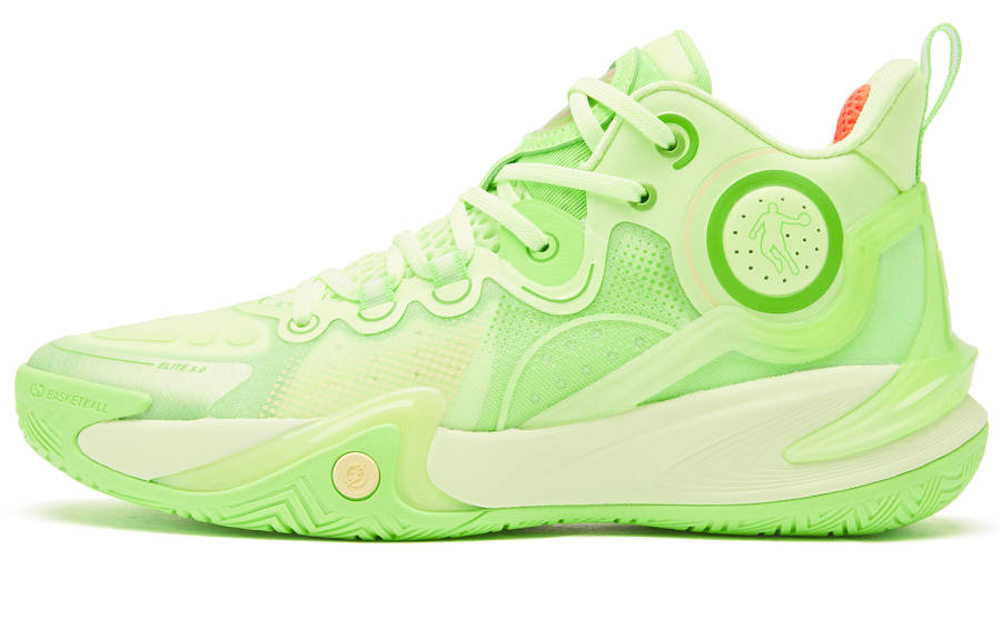 QIAODAN Broken Shadow 5 Elite Moist Grass Q KUNGFU LIGHT Low top Basketball Shoes Men's Yellow Green