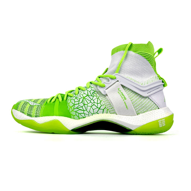 Li-Ning Li Ning Roar 2 Cushioning Support High top Badminton Shoes Unisex Neon Tender Green/Standard White