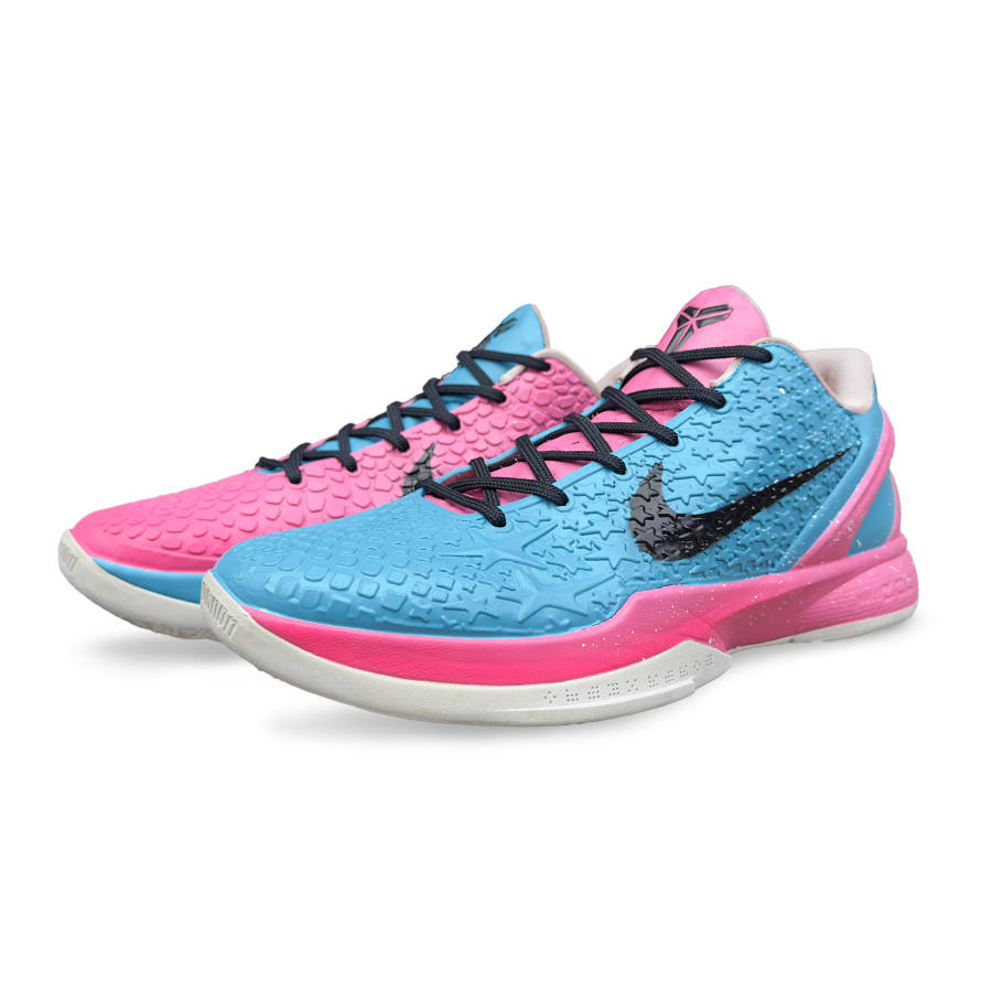 Nike Nike Zoom Kobe 6 'All Star 2.0' All Star Cushioning, Wear Resistant Low top Basketball Shoes Men's Pink Blue