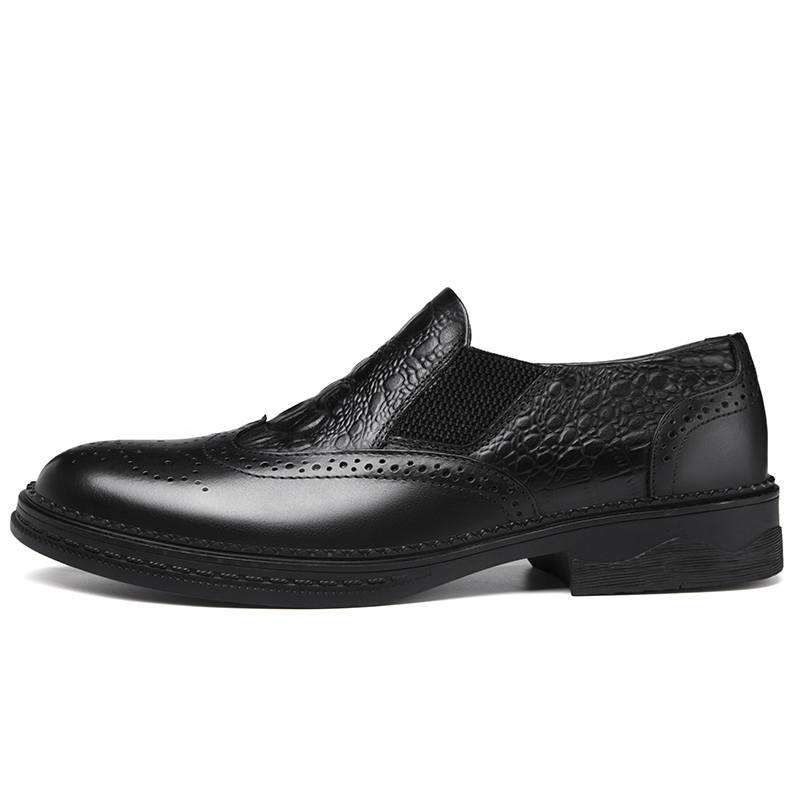 PAIBLOKS Dress Shoes Men's Low Top Black Brown