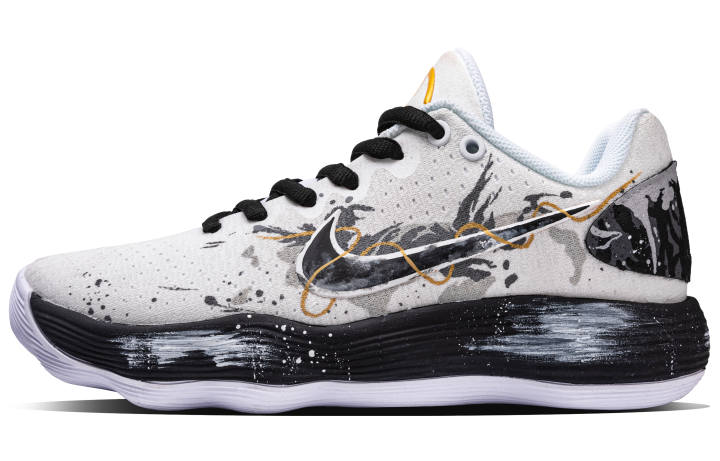 Nike Nike Hyperdunk 2017 Jianghu Slip Resistant Abrasion Resistant Low top Basketball Shoes Men's Black White