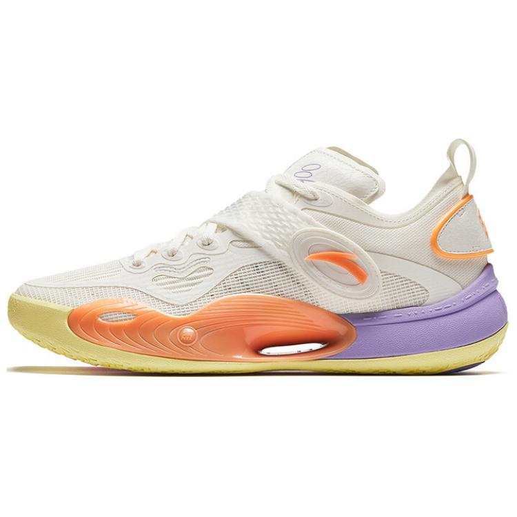 Anta Slip Resistant Low top Basketball Shoes Men's White