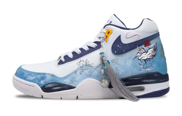 Nike Nike Flight Legacy Vintage Basketball Shoes Men's Mid Top White Blue