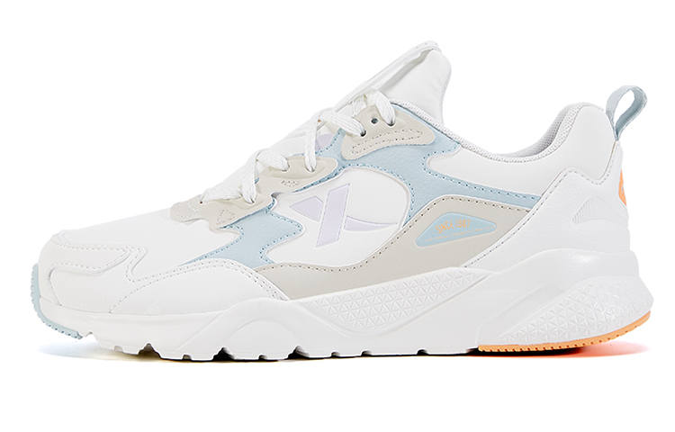 XTEP Cushioning Slip Resistant Abrasion Resistant Lightweight Low top Chunky Sneakers Women's White Beige Green
