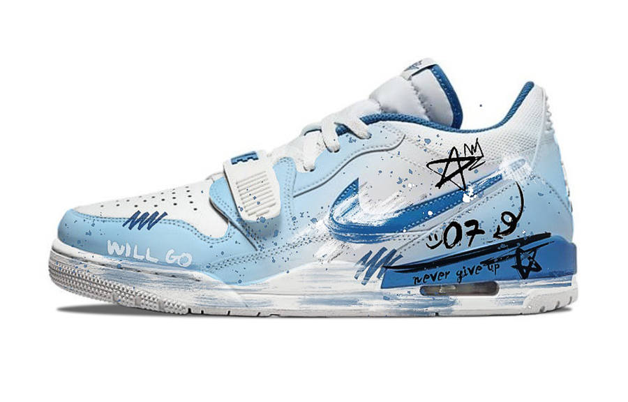 Jordan Jordan Legacy 312 Hand Drawn Graffiti Slip Resistant Abrasion Resistant Slip Resistant Abrasion Resistant Low top