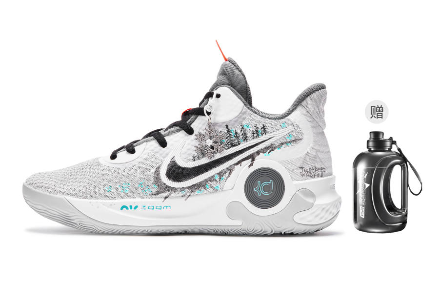 Nike Nike KD Trey 5 IX Cushioning Slip Resistant Mid top Basketball Shoes Unisex Gray White