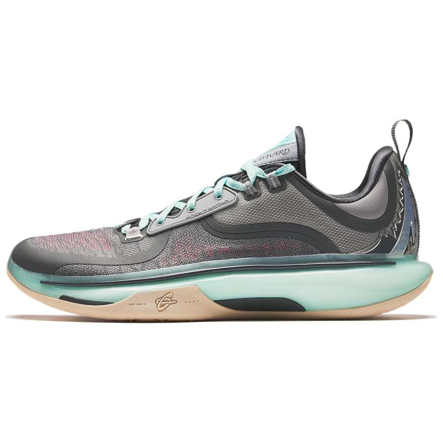 Anta GH5 Cushioning Rebound Low top Basketball Shoes Men's Gray Blue