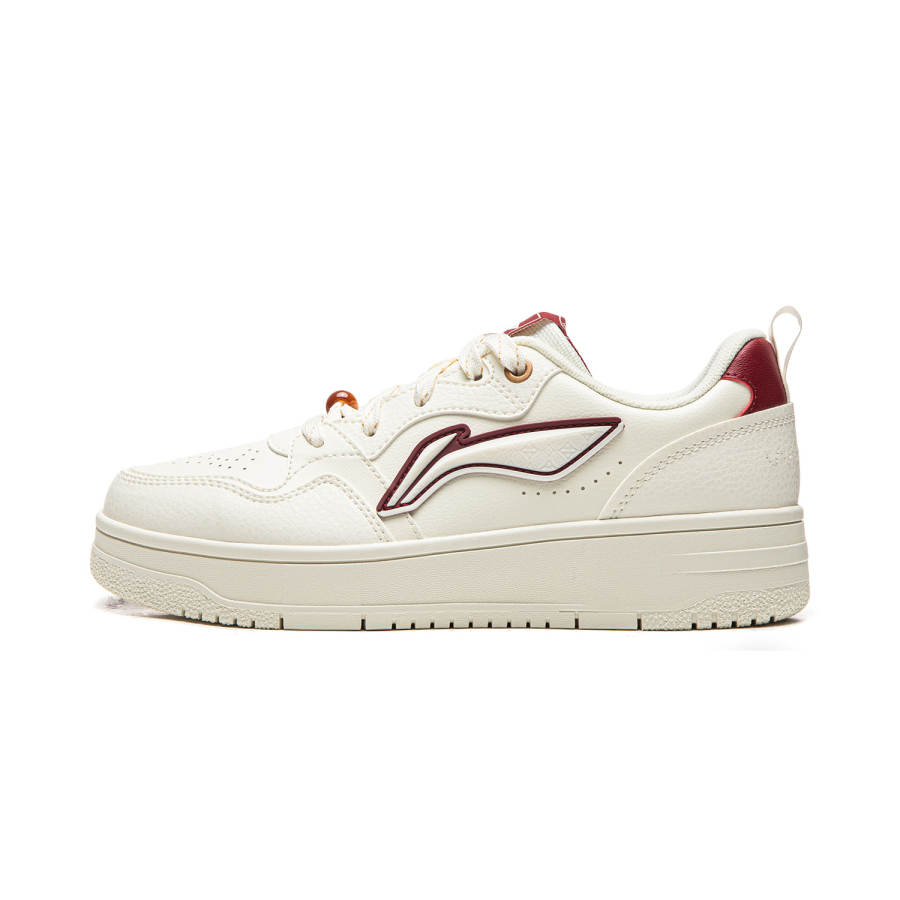 Li-Ning Li Ning Tianji Soft Low top Skateboard Shoes Women's White Red