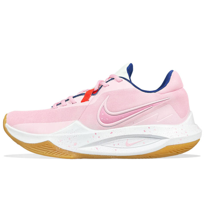 Nike Nike Precision 6 Slip Resistant Abrasion Resistant Low top Basketball Shoes Men's Pink