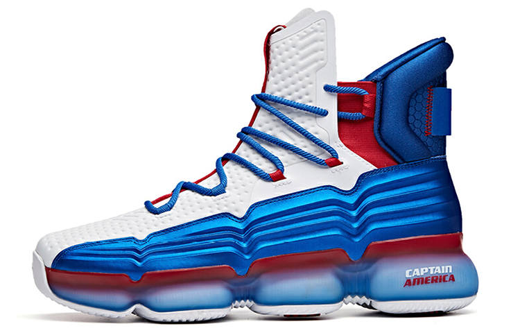 Anta Cushioning Slip Resistant Abrasion Resistant High top Performance Basketball Shoes Men's True Blue