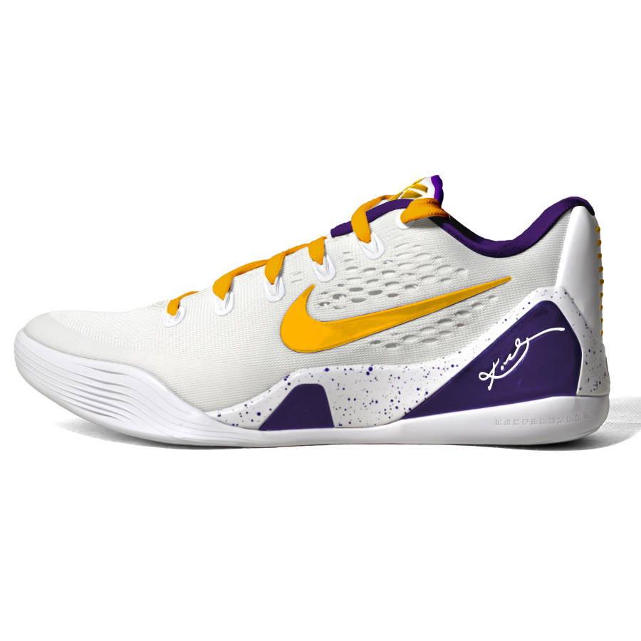 Nike Nike Kobe 9 Duke Blue Abrasion Resistant Low top Basketball Shoes Unisex Yellow Purple