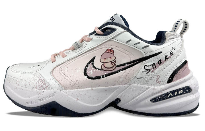 Nike Nike Air Monarch 4 Slip Resistant Low top Chunky Sneakers Unisex Pink White