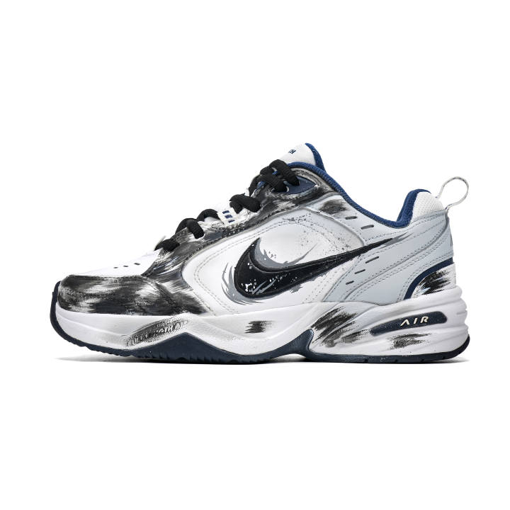 Nike Nike Air Monarch 4 Freedom Cushioning, Wear Resistant Low top Chunky Sneakers Unisex Black White