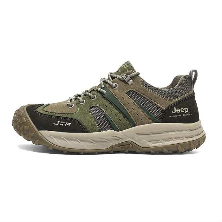 Jeep Abrasion Resistant Low top Hiking Shoes Men's Khaki