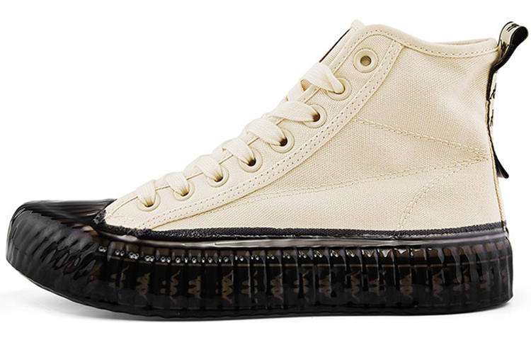 Kappa Slip Resistant Abrasion Resistant Slip Resistant Abrasion Resistant High top Canvas Shoes Unisex White Black
