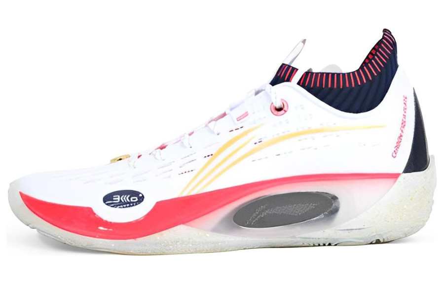 Li-Ning Li Ning Wade 808 Ultra Fabric Cushioning Slip Resistant Abrasion Resistant Low top Basketball Shoes Men's White Red