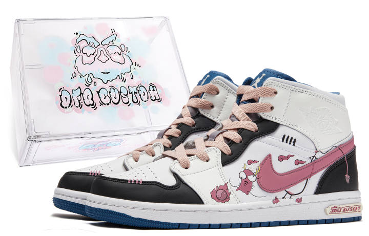 Jordan Jordan Air Jordan 1 Da Vinci Custom CNY Year Of The Dragon Limited Edition, Box, Dragon Play Mid top
