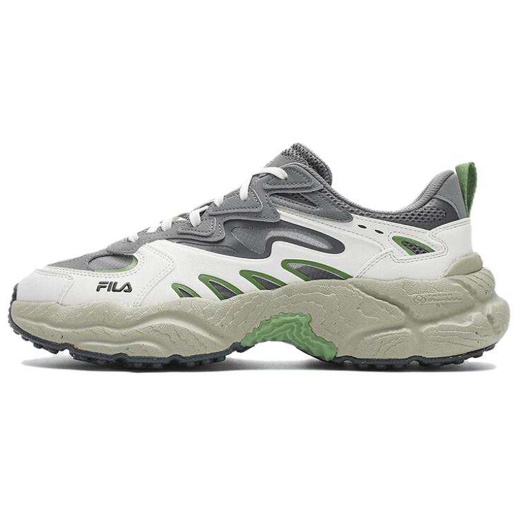 FILA Fern Height Increasing Low top Chunky Sneakers Men's Gray White Green