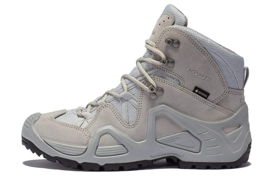 Lowa ZEPHYR Gt Fabric Slip Resistant, Abrasion Resistant, Waterproof Mid top Outdoor Shoes Women's Light Gray