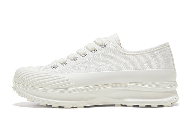 FEIYUE Slip-Resistant Abrasion-Resistant Low-top Canvas Shoes Women's White