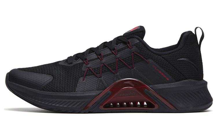 Anta Wuer Tai Shan 2 Cushioning Slip Resistant Abrasion Resistant Low top Training Shoes Men's Black Red