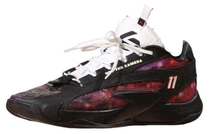 Jordan Jordan Luka 2 PE Abrasion Resistant Breathable Low top Basketball Shoes Men's Black Red
