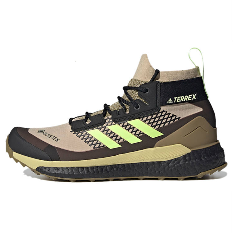 Adidas Adidas Terrex Free Hiker Gt Breathable Mid top Hiking Shoes Men's Brown Yellow