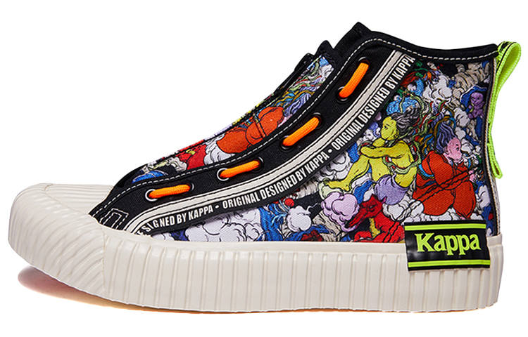 Kappa Slip Resistant Abrasion Resistant Slip Resistant Abrasion Resistant High top Canvas Shoes Unisex Black