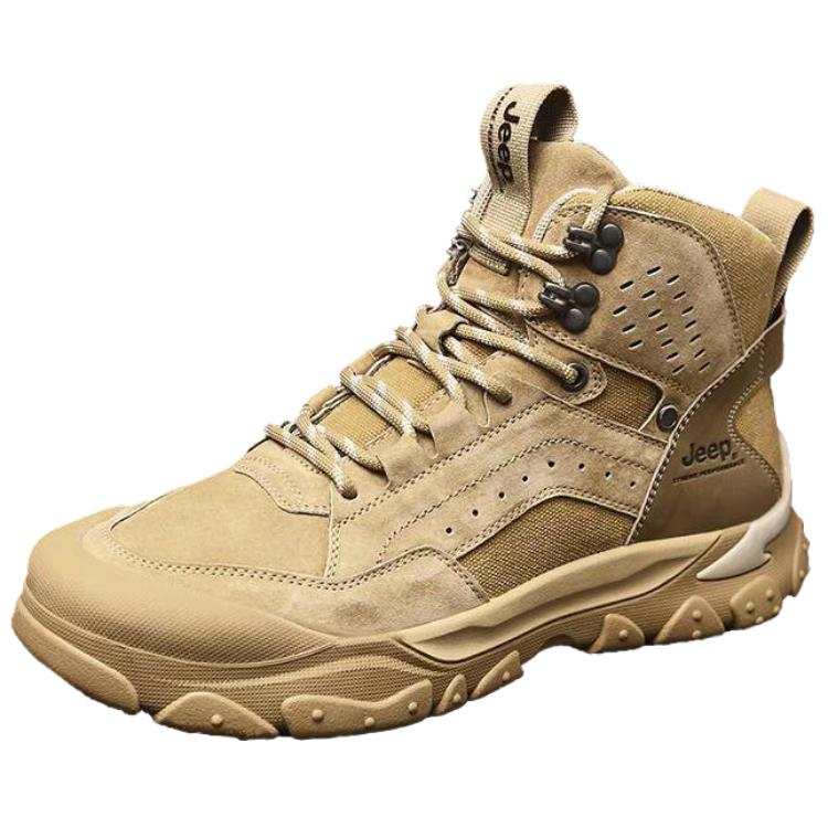 Jeep Wear resistant And Lightweight High top Mountaineering Shoes Men's Brown