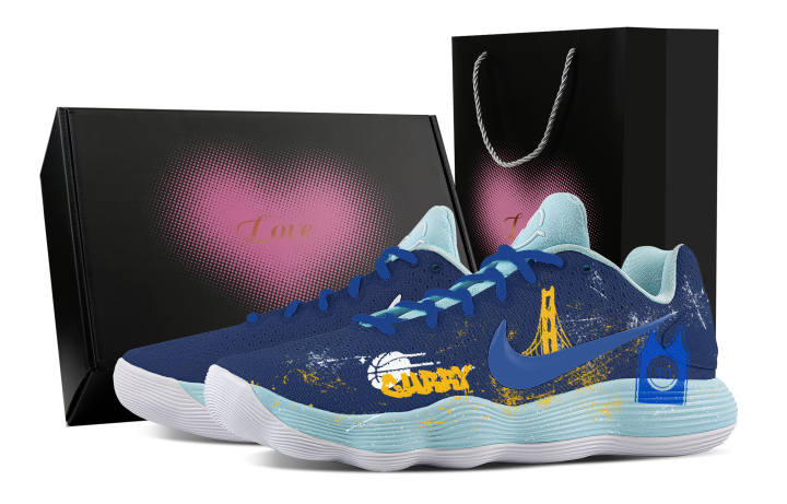 Nike Nike Hyperdunk 2017 Golden State Wave, Heart Box Cushioning Coverage Support Low top Basketball Shoes Men's