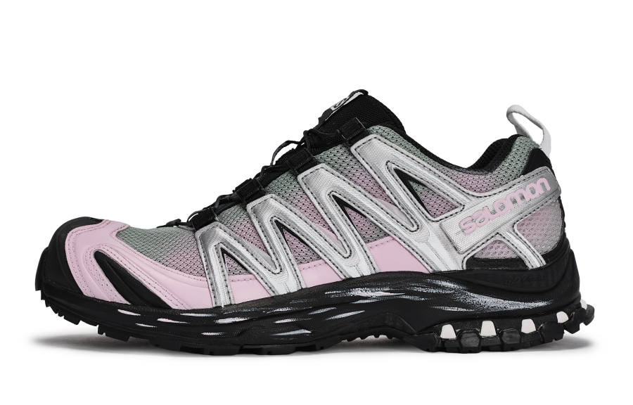 SALOMON XA PRO 3D REGO Hot Dog, Sweetheart Low top Mountaineering Hiking Shoes Unisex Black Pink Silver