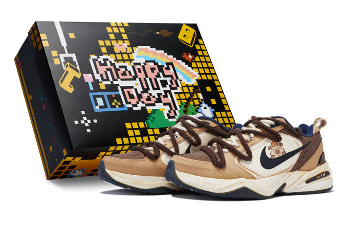 Nike Nike Air Monarch 4 811 Manufacturing, Capybara, Special Shoe Box PU Leather Low top Chunky Sneakers Unisex Brown