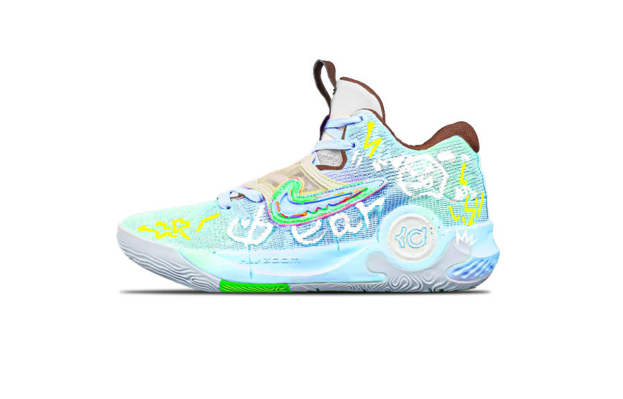 Nike Nike KD Trey 5 Dreamy Star Chase Cushioning Slip Resistant Abrasion Resistant Mid top Basketball Shoes Men's Blue