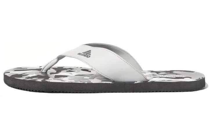 Adidas Adidas Cloudfoam Rubber Sole Slide Slippers Men's Gray White