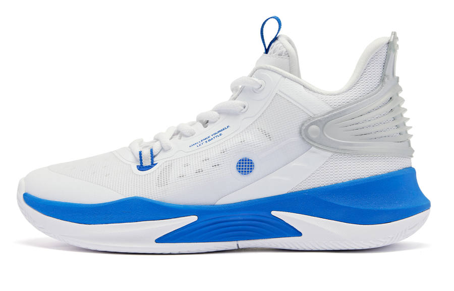 QIAODAN Poisonous Fangs TEAM Anti Slip Wear Resistant Low Top Basketball Shoes Men's Blue