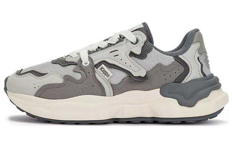 Kappa Textile, Synthetic Leather, TPU Vintage Cushioning Slip Resistant Low top Chunky Sneakers Unisex Gray