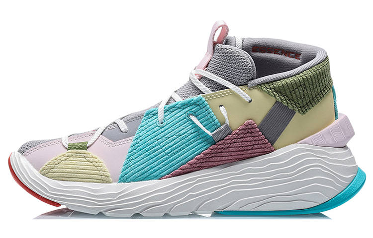 Li-Ning Li Ning Kung Fu Jackie Chan Kung Fu Collection, Winterized Edition Mid top Basketball Shoes Women's Gray Yellow Green