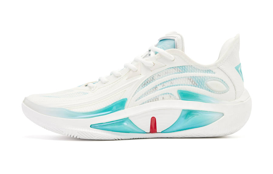 QIAODAN Poisonous Fangs 4.0 Angel Low top Basketball Shoes Men's White Blue