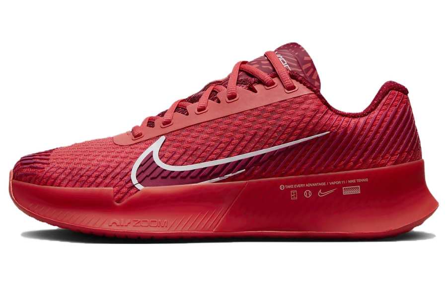 Nike Nike Court Air Zoom Vapor 11 Abrasion Resistant Abrasion Resistant Low top Tennis Shoes Women's Red