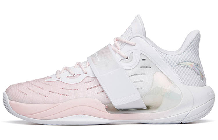 ANTA Water Flower 4 Basketball Shoes Men's Low Top White/Pink