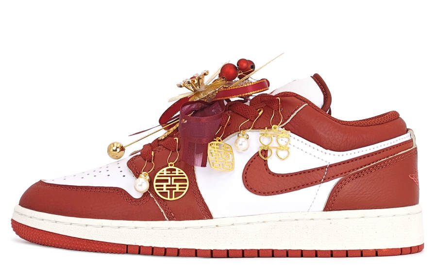 Jordan Jordan Air Jordan 1 Wedding Shoes Cushioning Abrasion Resistant Cushioning, Wear Resistant Low top