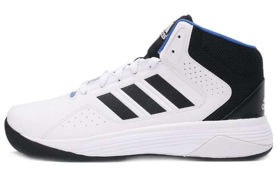 Adidas Adidas Cloudfoam Ilation Mid Slip Resistant, Abrasion Resistant, Lightweight Mid top Basketball Shoes Men's White Black