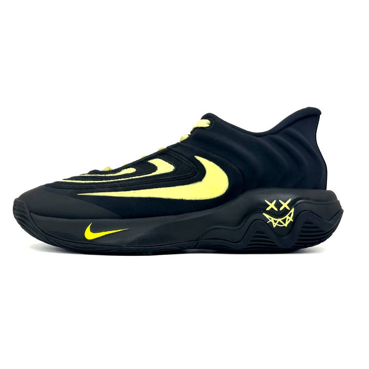 Nike Nike Giannis Immortality 4 Black Yellow Madness Pattern Lightweight Abrasion Resistant Low top Basketball Shoes Unisex