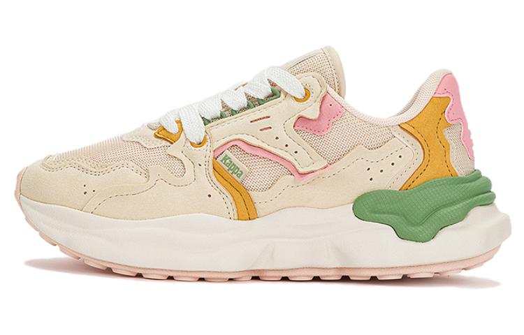Kappa Slip Resistant Cushioning Slip Resistant Cushioning Low top Chunky Sneakers Women's White Pink Yellow