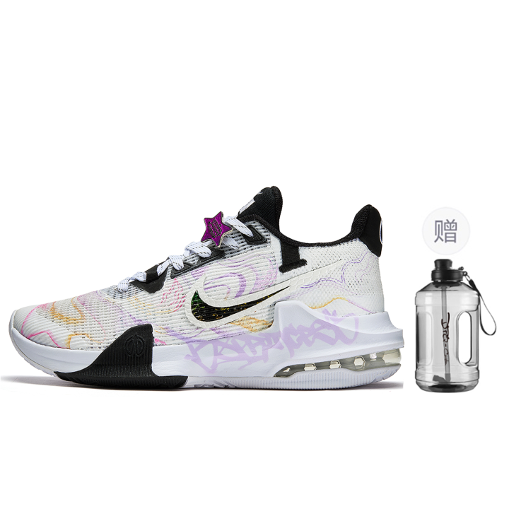Nike Nike Air Max Impact 3 Da Vinci Custom, Purple Elegance Cushioning Abrasion Resistant Cushioning, Wear Resistant Mid top