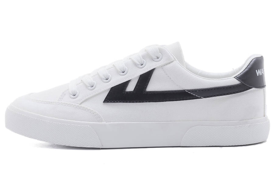 Warrior Slip Resistant, Abrasion Resistant, Breathable, Lightweight Low top Canvas Shoes Unisex White Black