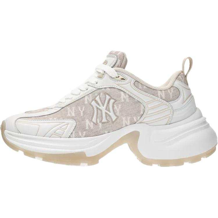 MLB New York Yankees Abrasion Resistant Height Increasing Low top Chunky Sneakers Unisex White