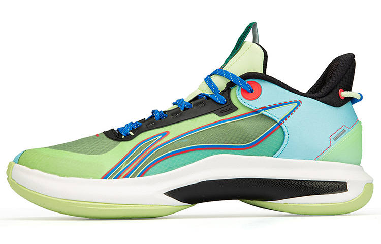 Li-Ning Li Ning Low top Performance Basketball Shoes Men's Green Blue