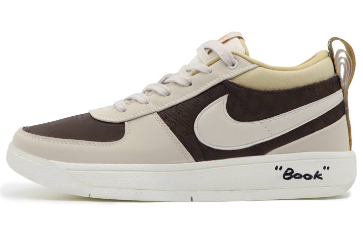 Nike Nike Book 1 Cushioning Slip Resistant Low top Basketball Shoes Men's Beige White Brown