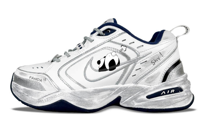 Nike Nike Air Monarch 4 Wear resistant And Lightweight Low top Chunky Sneakers Unisex White